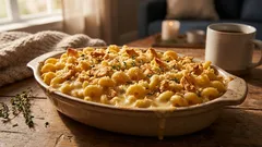 Kun juusto ei mene hukkaan: kotitekoinen mac and cheese rapealla kuorrutteella