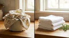 Keittiöpyyhkeet kuin uusina taas: yksinkertainen kikka, joka oikeasti toimii